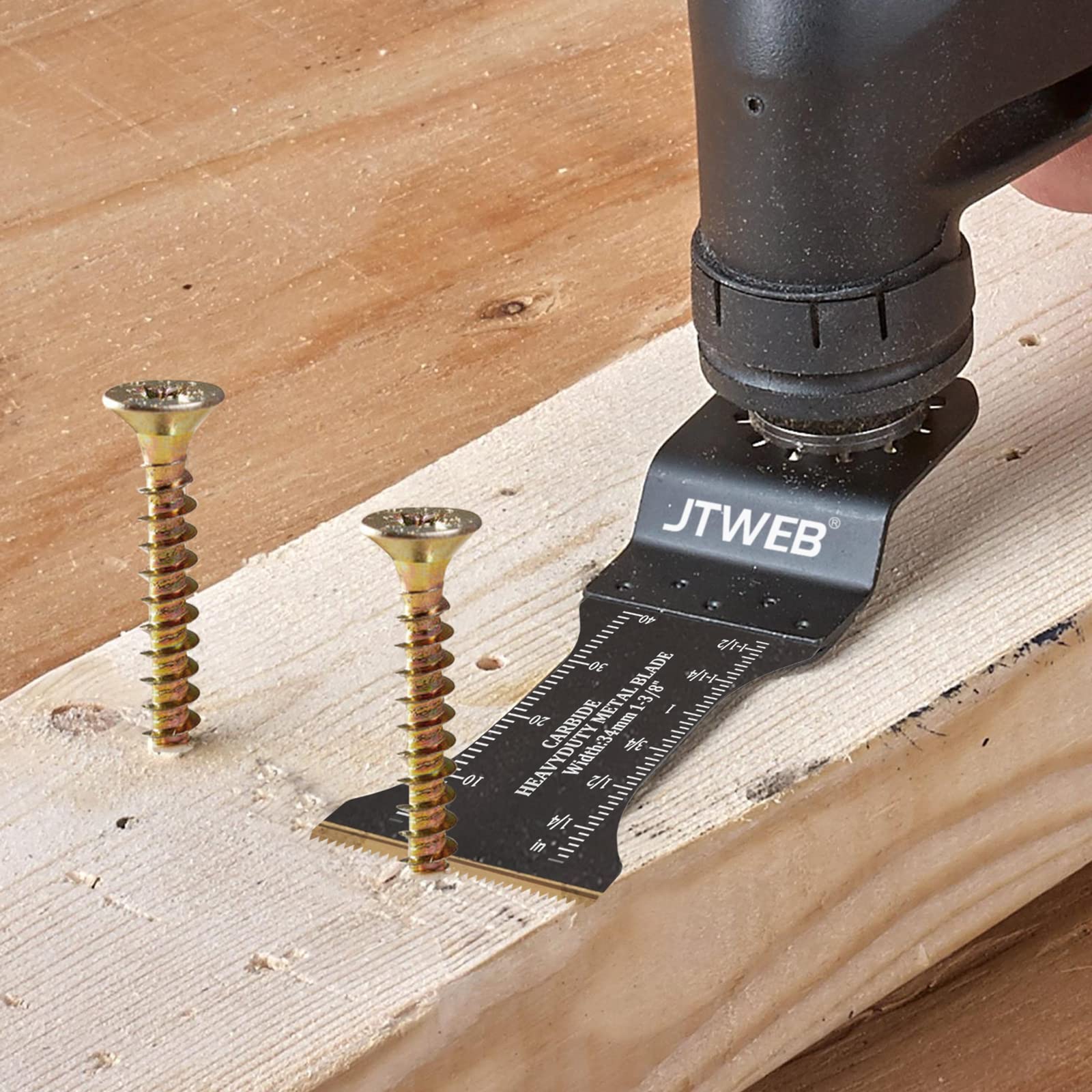 JTWEB Carbide Oscillating Blades Kit - Heavy Duty for Hard Materials & Metal - DIY & Construction Use