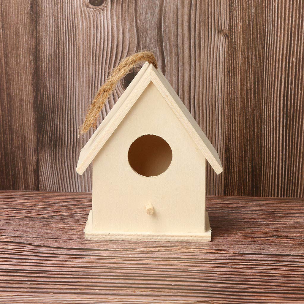 Yu2d Wooden Bird House - Handcrafted Nesting Box for Wild Birds, Durable Outdoor Birdhouse for Garden, Yard & Backyard Bird Watching