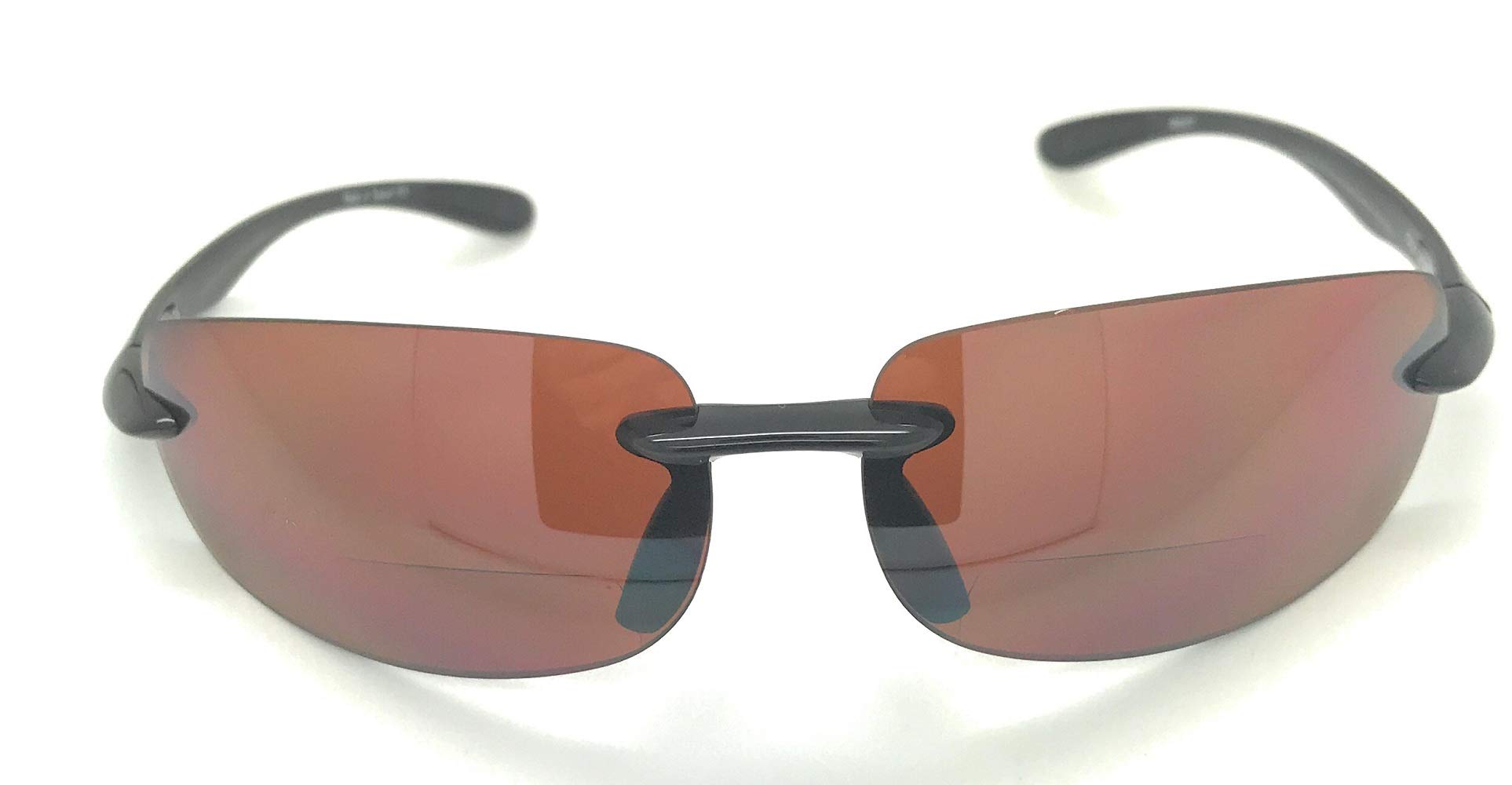 Bifocal Sunglasses for Men & Women - Rimless Wrap-Around Reading Glasses with UV Protection - Perfect for Driving, Fishing & Outdoor Activities