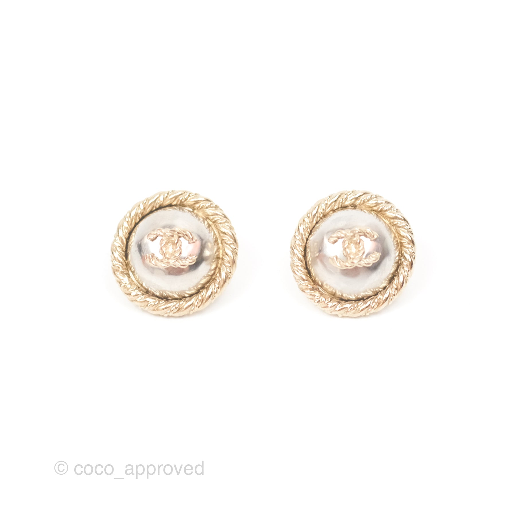 Chanel CC Round Earrings in Gold Tone - Luxury Fashion Jewelry for Women | Perfect for Parties, Weddings & Special Occasions