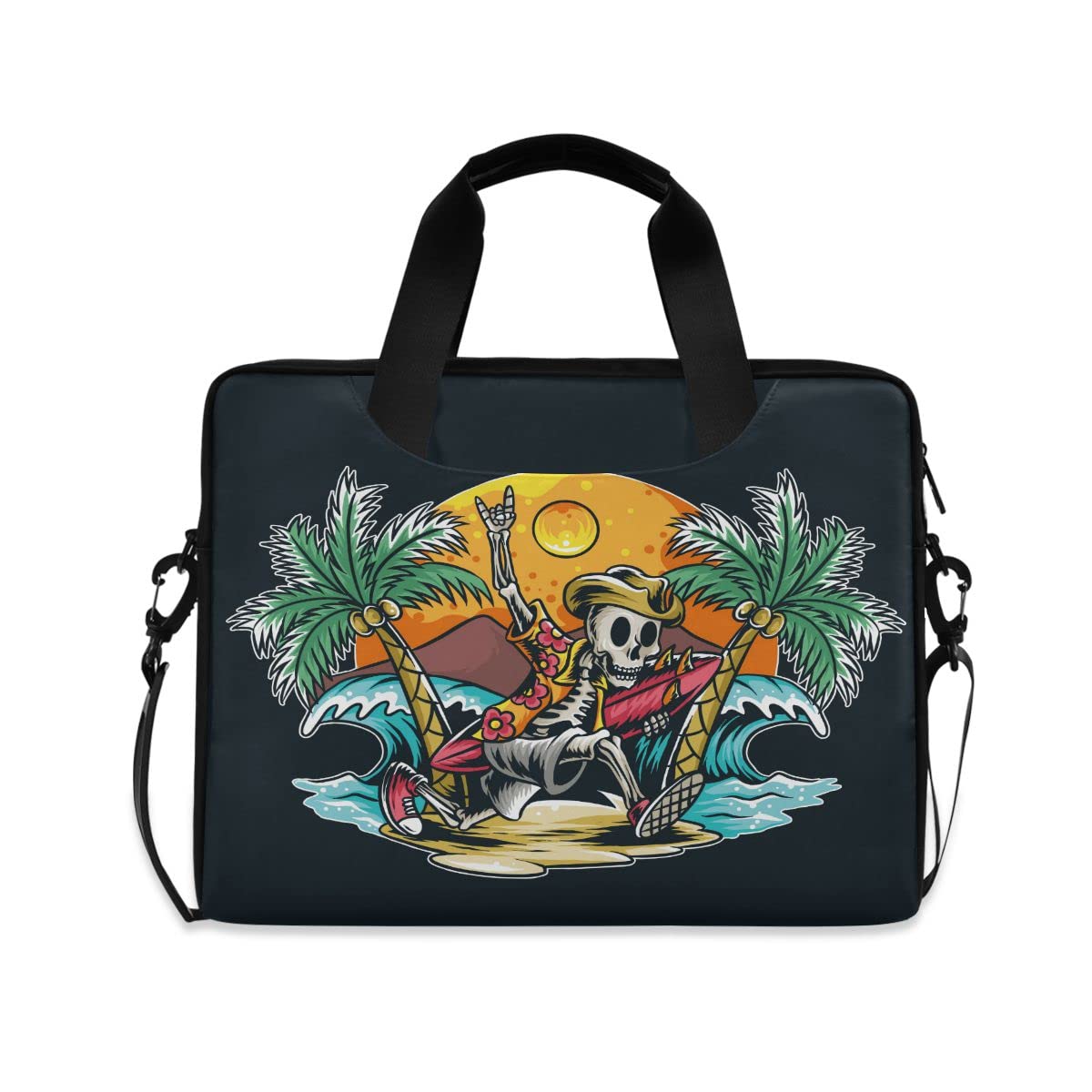 Stylish Unicorn Print Laptop Messenger Bag for Women & Men - Fits 15 15.6 16 Inch Laptops - Durable Tote Briefcase for Work, School & Travel