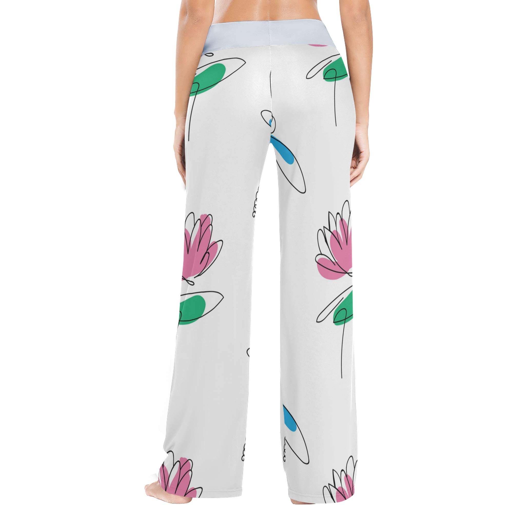 Women's High Waist Palazzo Lounge Pants - Soft Stretchy Drawstring Wide Leg Pajama Pants for Sleeping, Yoga & Home Comfort