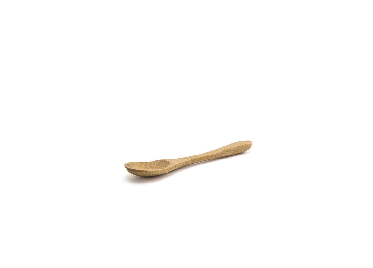 FOH Natural Wooden Mixing Spoon 3.5 Inch - Perfect for Baking, Cooking & Mixing Ingredients in Kitchen