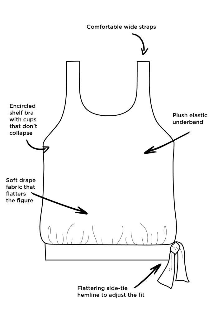 Stylish Side Tie Blouson Tankini Set with Cargo Shorts - Women's Swimwear for Beach, Pool & Summer Vacation