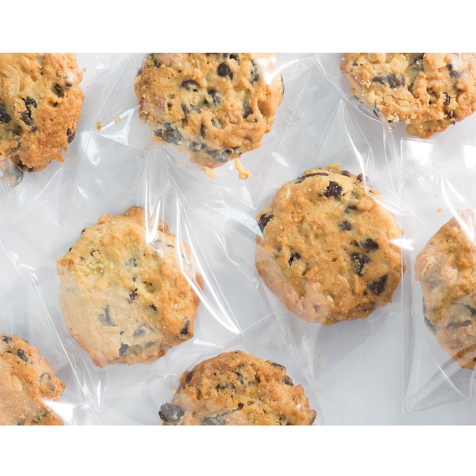 Self Sealing Cellophane Bags 4x6 Inch - 100 Pack Clear Resealable Cookie Bags with Self Adhesive | Perfect for Bakery Treats, Party Favors & Gift Packaging