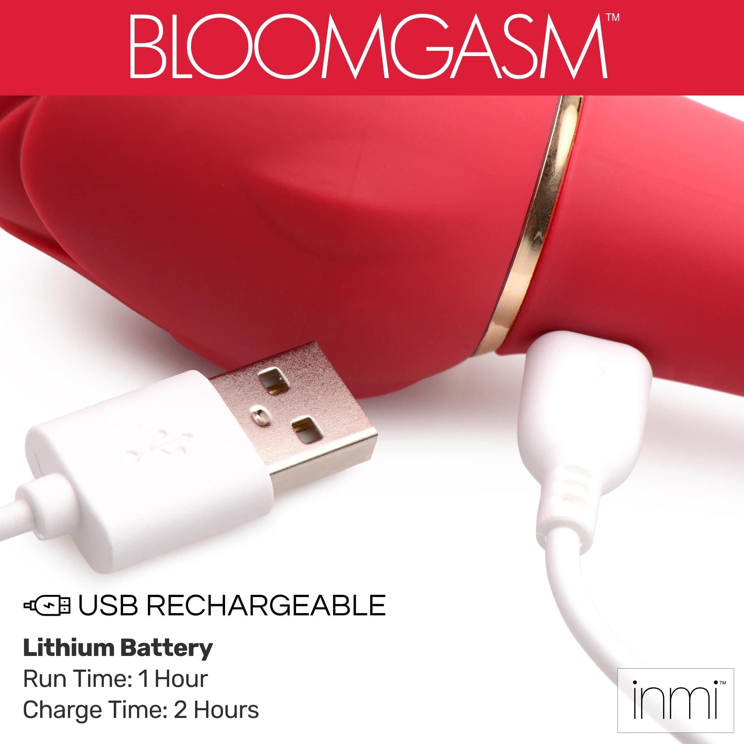 Bloomgasm Sweet Heart Suction Rose Vibrator - Powerful Clitoral Stimulator for Women, Rechargeable Waterproof G-Spot Massager - Perfect for Couples Play, Solo Pleasure & Sensual Intimacy