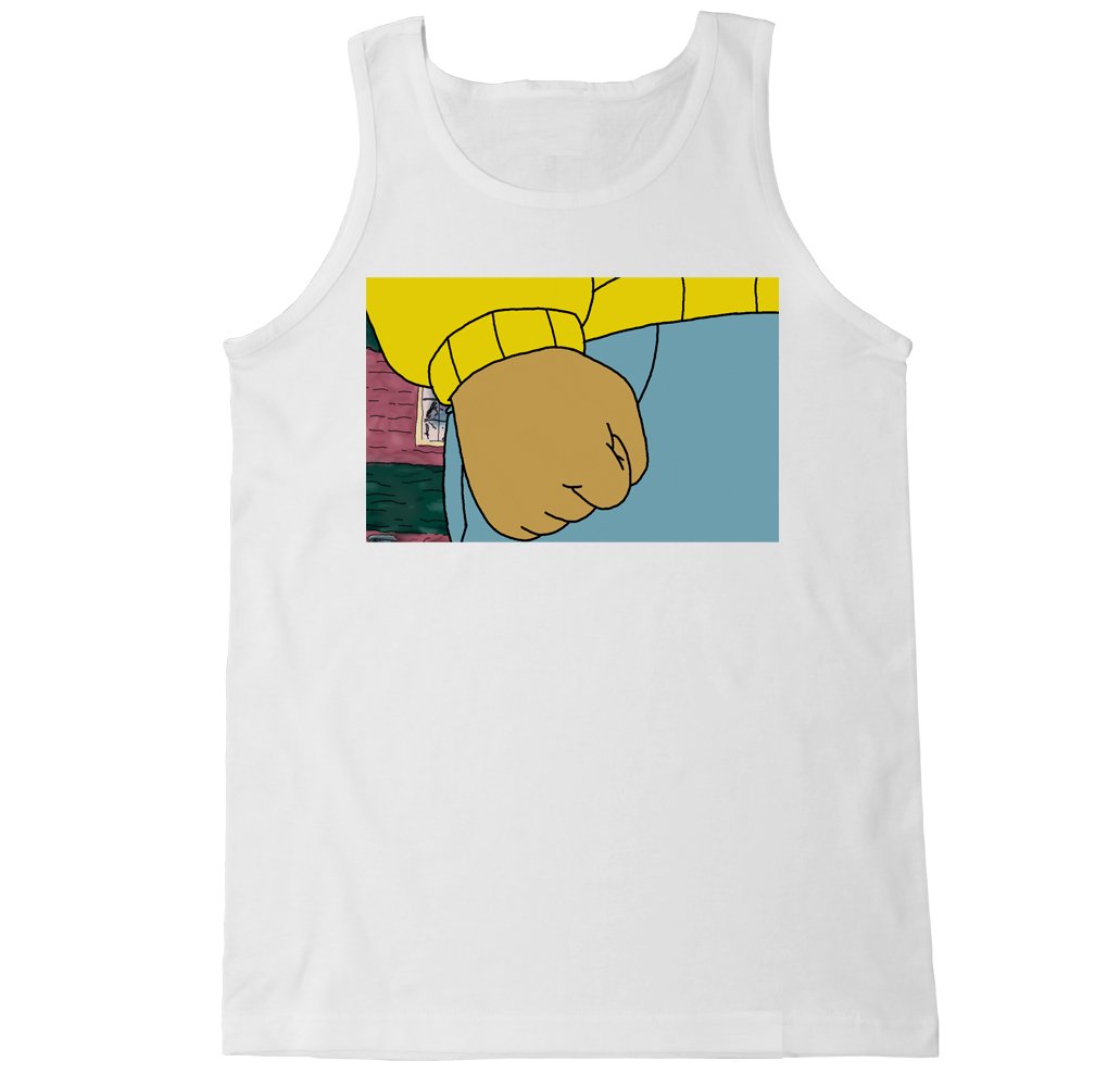 FTD Apparel Men's Arthur Fist Graphic Muscle Tank Top - Comfortable Sleeveless Shirt for Gym, Workout & Summer Casual Wear