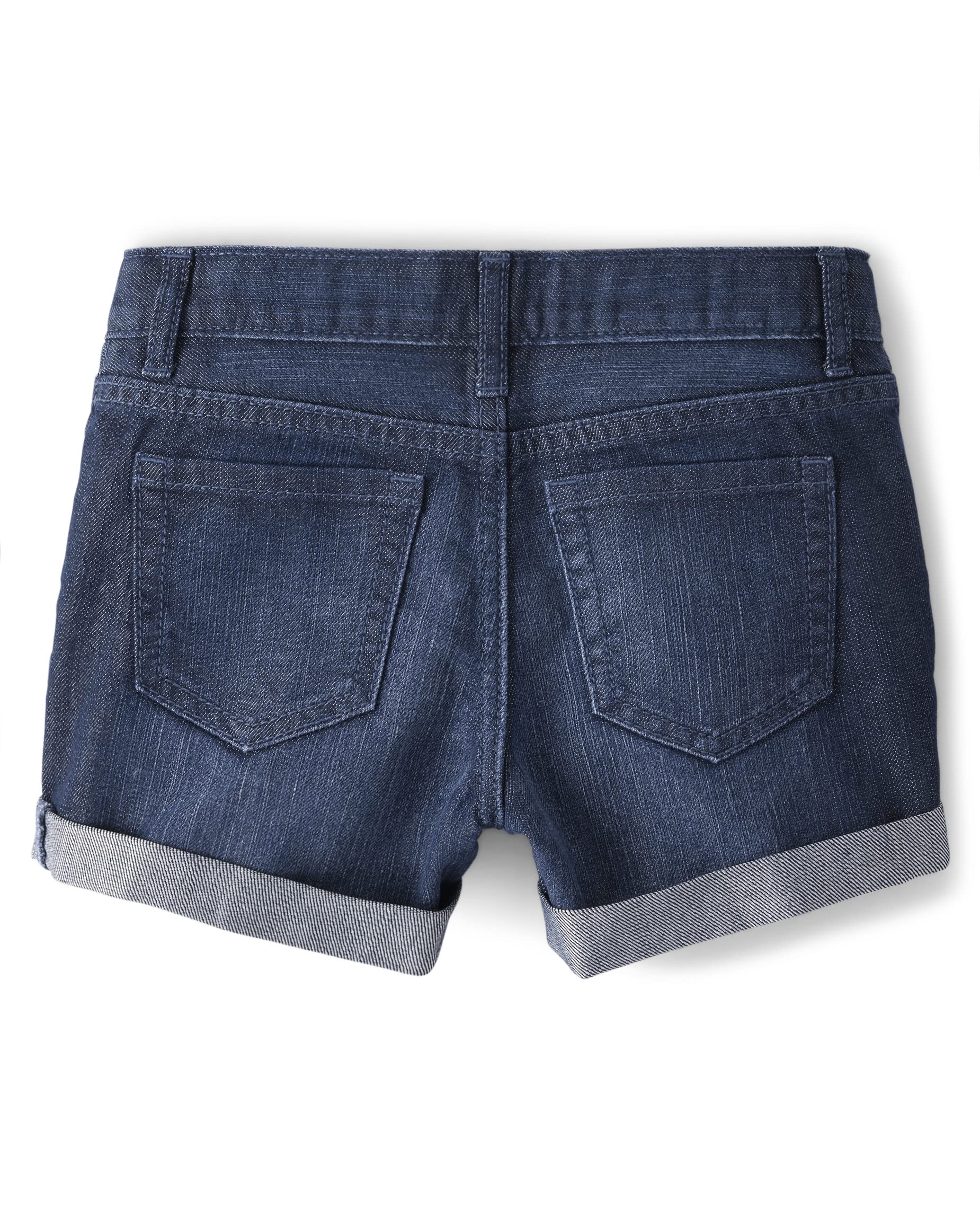 The Children's Place Girls Roll Cuff Denim Shorts - Cute & Comfortable Stretch Jean Shorts for Toddler & Kids | Perfect for Playdates, Summer Outfits & Casual Wear