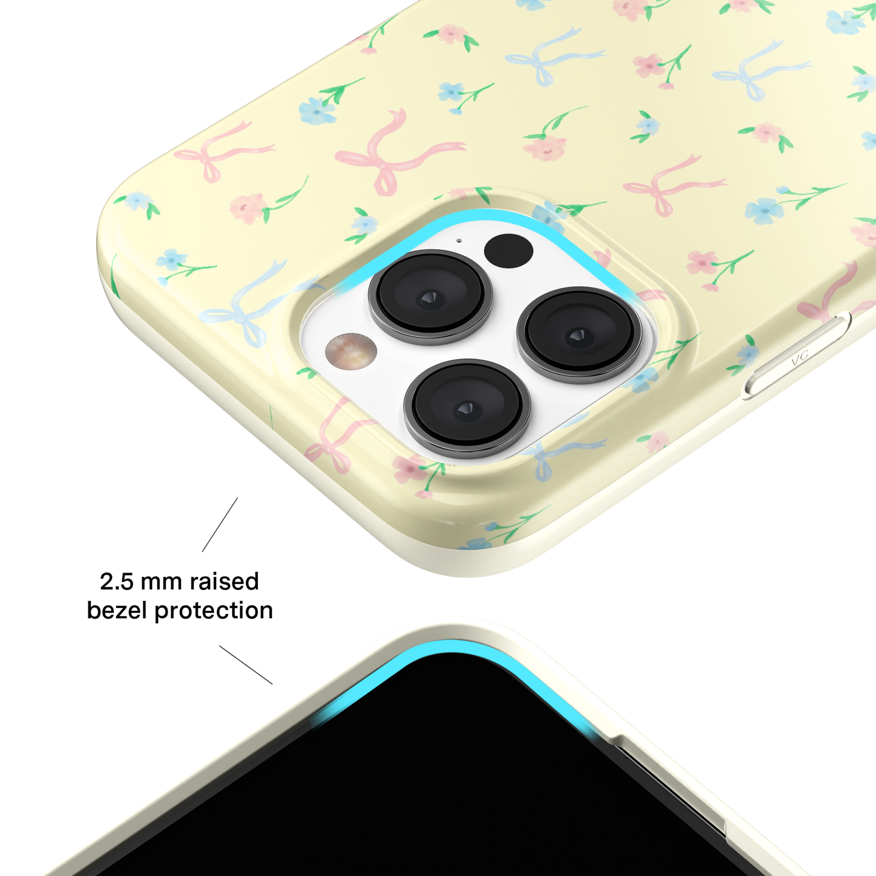 Buttercup Bows iPhone Case - Cute Floral Design Phone Cover for iPhone 13/14/15 Pro Max - Perfect for Everyday Use, Travel & Gift Giving