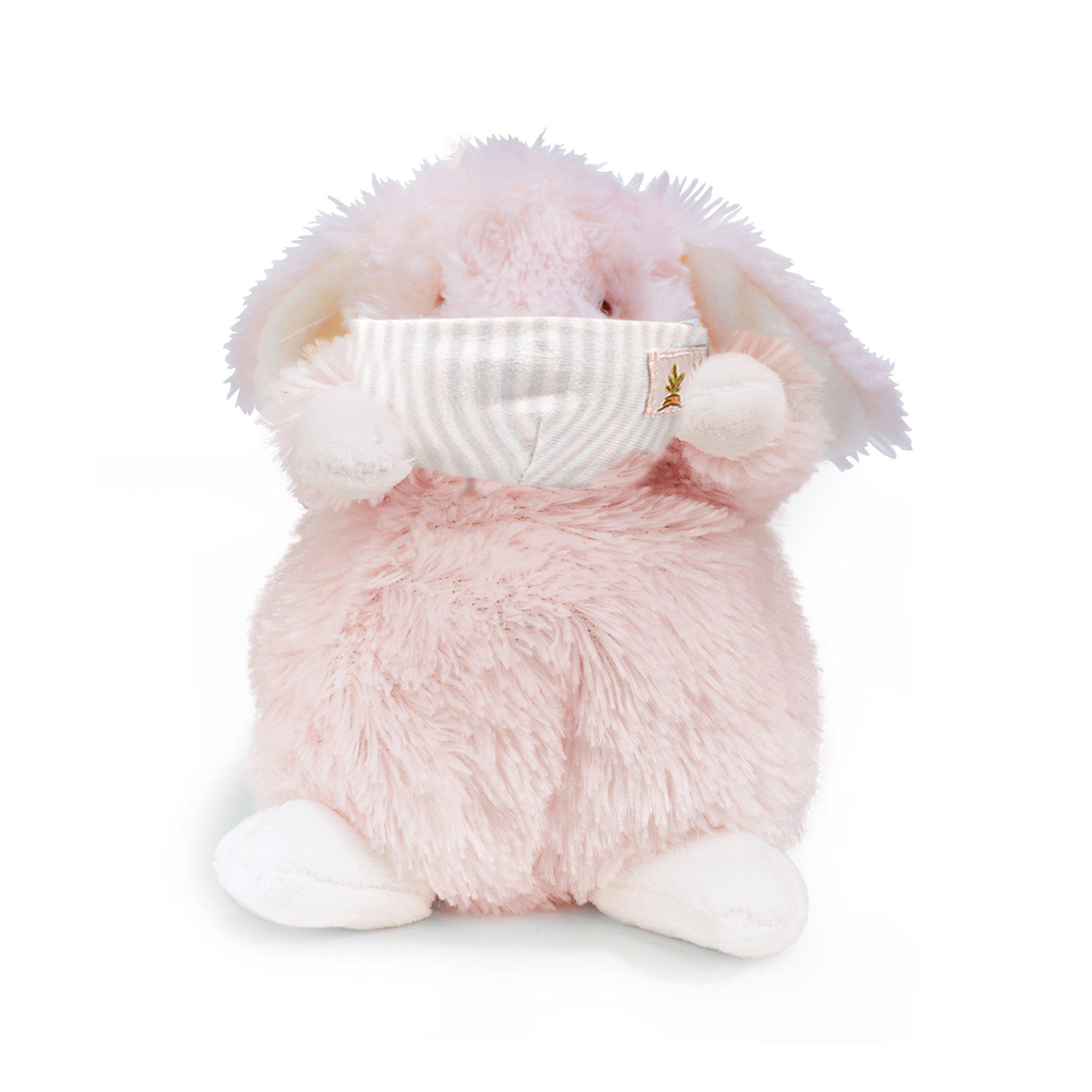 Wee Petal Bunny Plush Toy with Face Mask - Adorable Collectible Stuffed Animal for Kids & Adults - Perfect for Easter Gifts, Nursery Decor, and Stress Relief