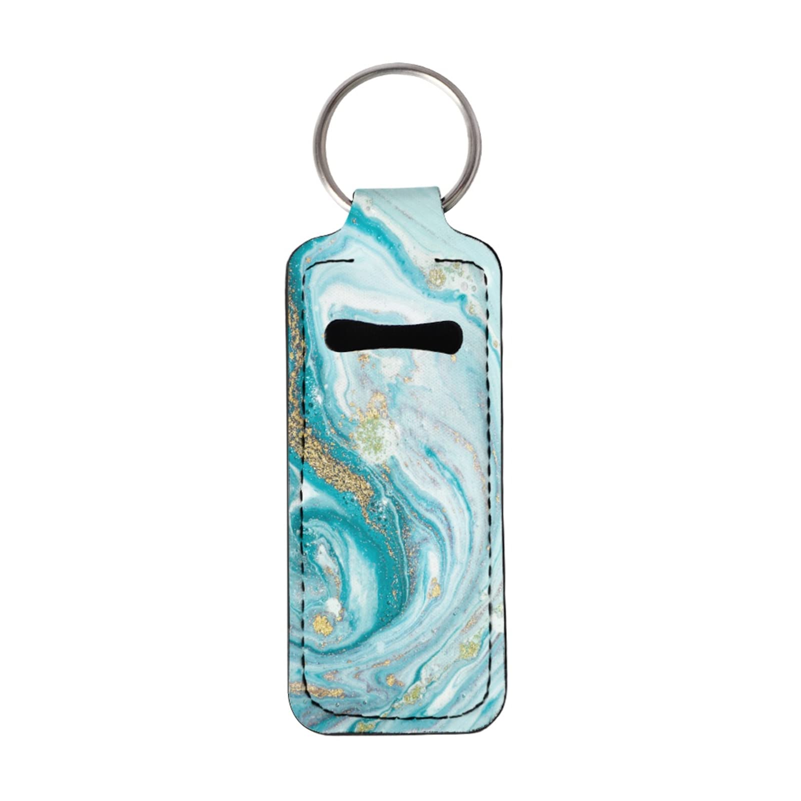 Stylish Print Chapstick Keychain Holder - Lipstick & Lip Balm Holder for Women - Perfect for Keys, Purses & Travel Accessories