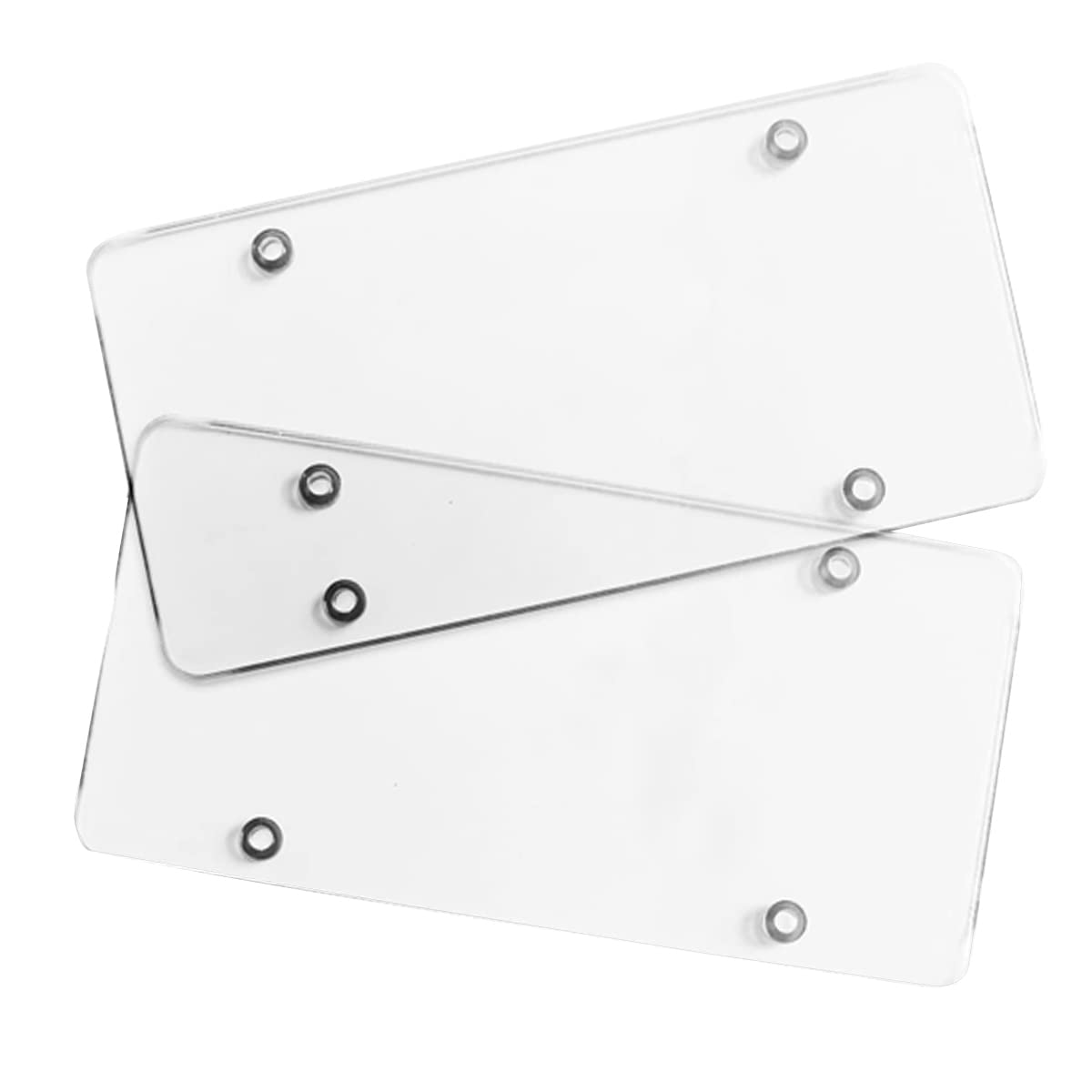 Vaygway Unbreakable Clear License Plate Shields - Premium Quality 2 Pack, Thick Clear Flat License Plate Covers for 6x12 Standard Size - Durable Protection Against Weather & Theft - Perfect for Cars, Trucks & Motorcycles