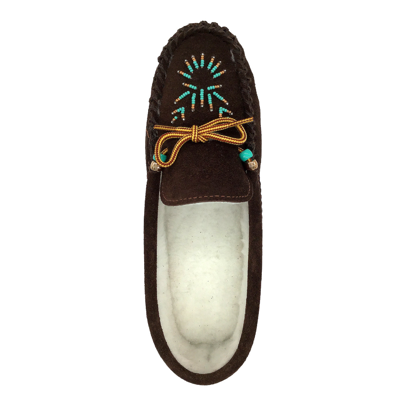 Women's Soft Sole Beaded Fleece Lined Suede Moccasins - Cozy Indoor/Outdoor House Slippers for Winter Comfort & Warmth | Perfect for Home, Lounge, and Cold Weather Wear