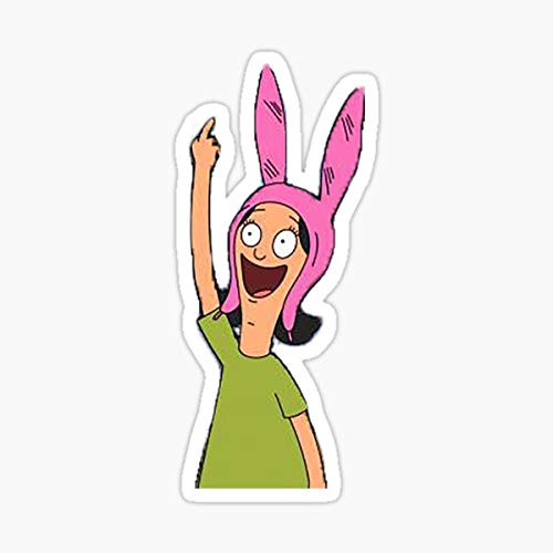 Louise Flicking Everyone Off Bob's Burgers Sticker - Waterproof Vinyl Decal for Cars, Laptops, Windows, Walls, and More - Perfect for Fans, Gifts, and Personalization