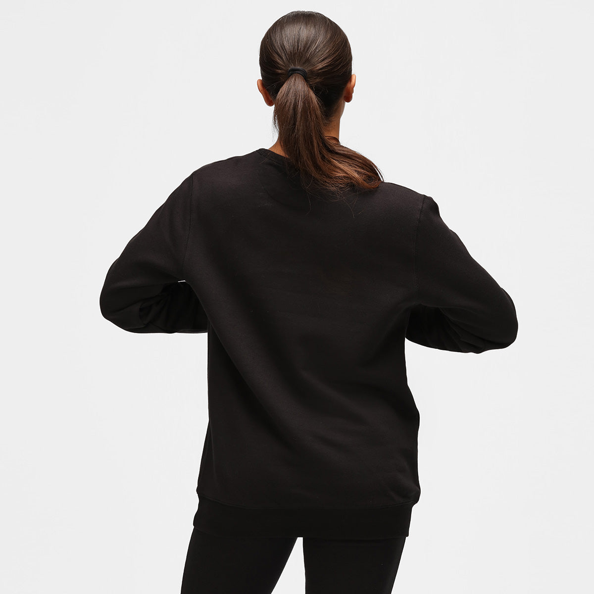 Stylish Black Athleisure Sweatshirt for Women & Men - Comfortable Cotton Blend Pullover Hoodie for Gym, Yoga, Running & Casual Wear