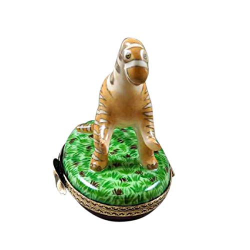 Rochard Brachiosaurus Dinosaur Porcelain Box - Hand-Painted Limoges Collectible with Long Neck & Tail - Perfect for Jewelry Storage & Home Decor Gift
