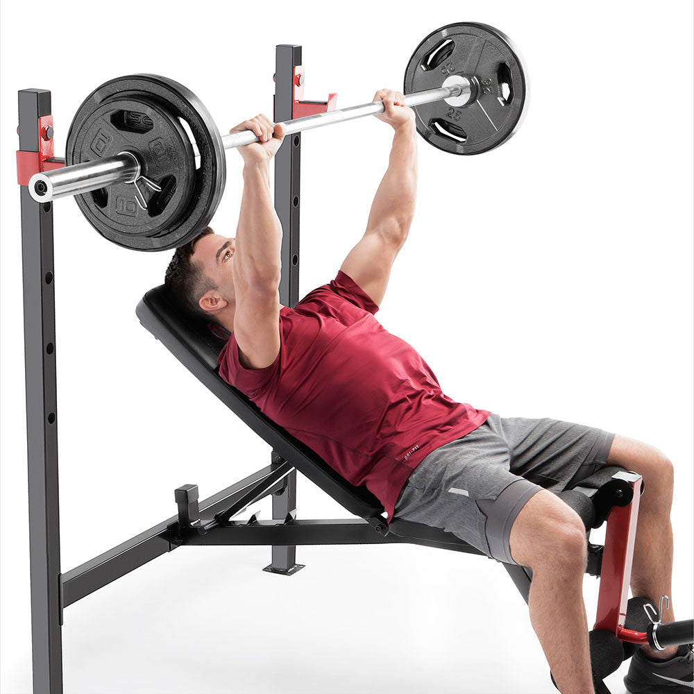 Marcy Adjustable Olympic Weight Bench MWB 4811 - Heavy Duty Home Gym Equipment for Strength Training & Bodybuilding - Perfect for Home Workouts & Fitness Enthusiasts
