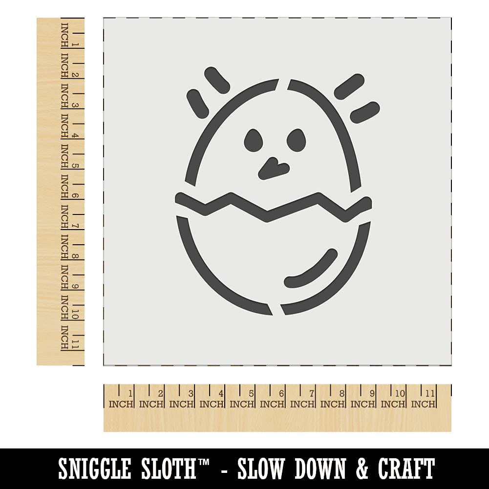 11.5 Inch Reusable Chicken Hatching Egg Doodle Wall Cookie Stencil for DIY Baking & Craft Decor - Perfect for Kids' Birthday Parties, Easter Decorations, and Home Baking Projects