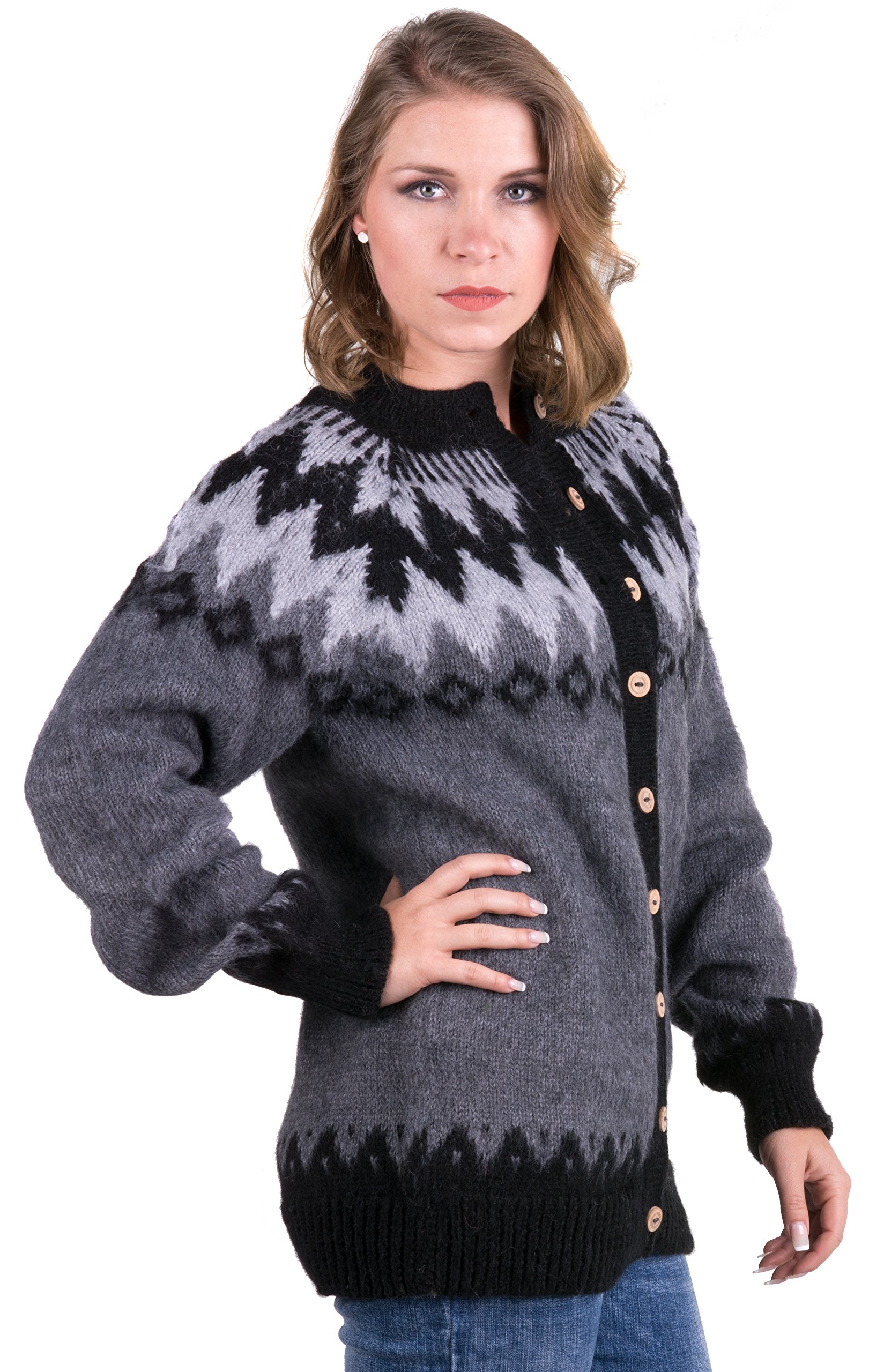 Gamboa Women's Alpaca Cardigan Sweater - Soft & Warm Knit Top for Ladies | Perfect for Fall, Winter & Casual Outfits