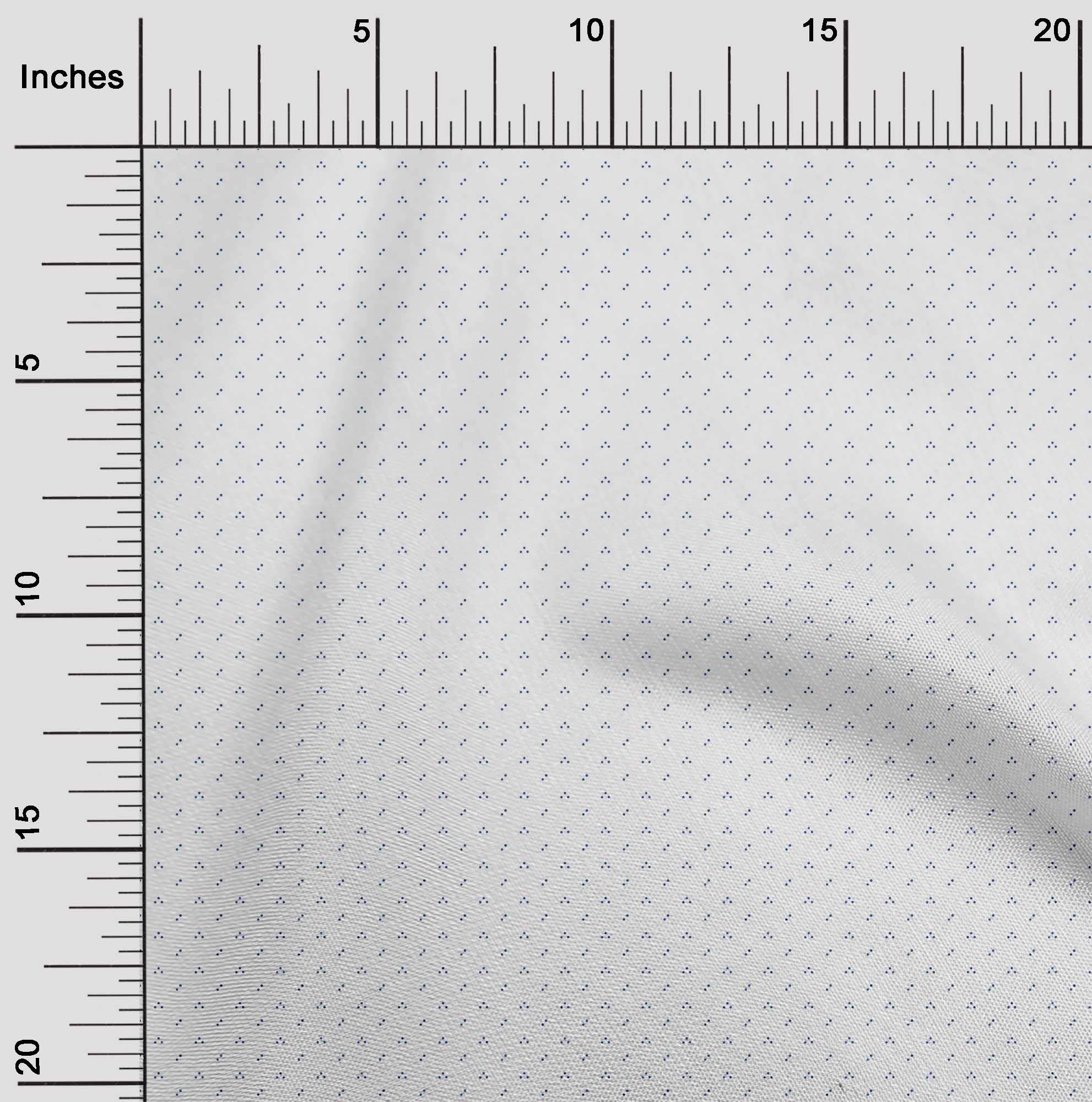 oneOone Cotton Cambric Medium Blue Polka Dot Fabric - 56