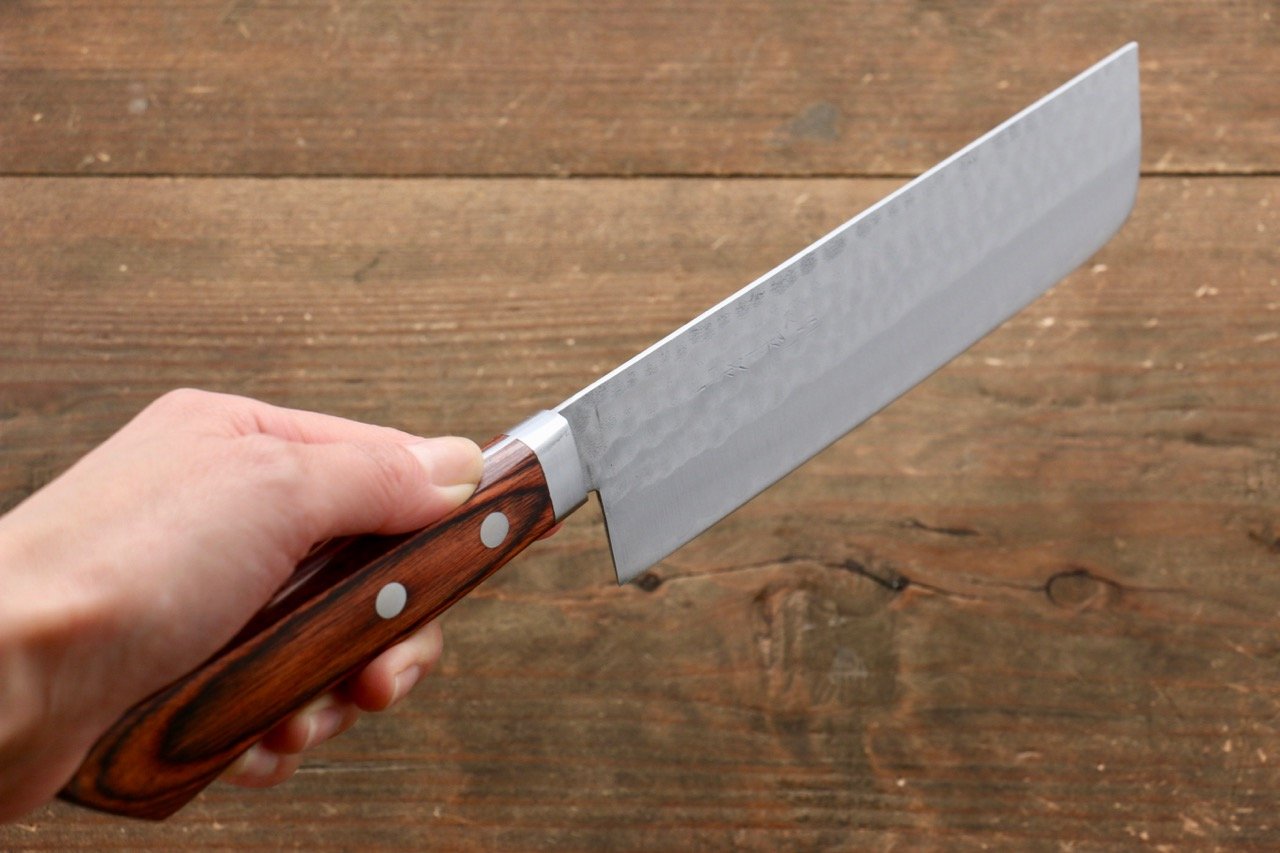 Premium Kunihira VG1 Hammered Japanese Chef Knife Set - Gyuto, Santoku & Usuba - High Carbon Stainless Steel Kitchen Knives for Professional Chefs & Home Cooking - Perfect for Slicing, Dicing & Precision Cutting