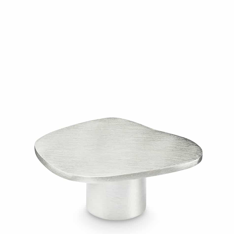 H. SKJALM P. Chrome Cabinet Hook/Knob - 3.5cm Organic Modern Handle for Kitchen, Bathroom & Wardrobe - Durable & Stylish Hardware for Drawers & Doors