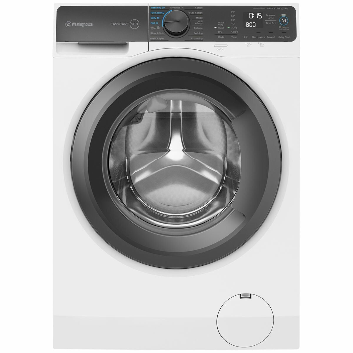 Westinghouse 9kg/5kg Front Load Washer Dryer Combo WWW9024M5WA - Perfect for Apartments, Laundry Rooms & Small Spaces