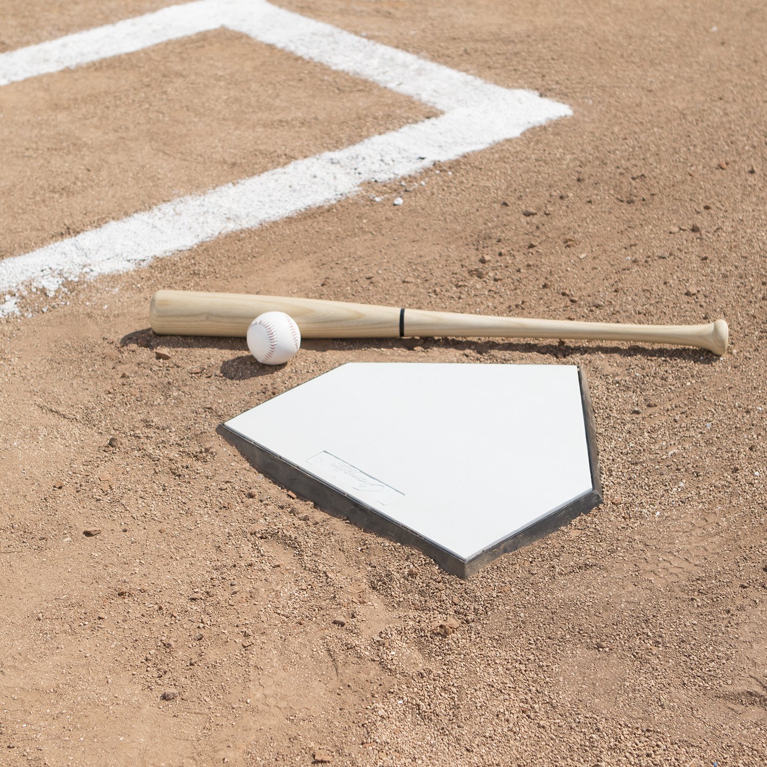 Champion Sports Pro Bury All Homeplate with Waffle Bottom - Durable Baseball Training Equipment for Home & Field Practice
