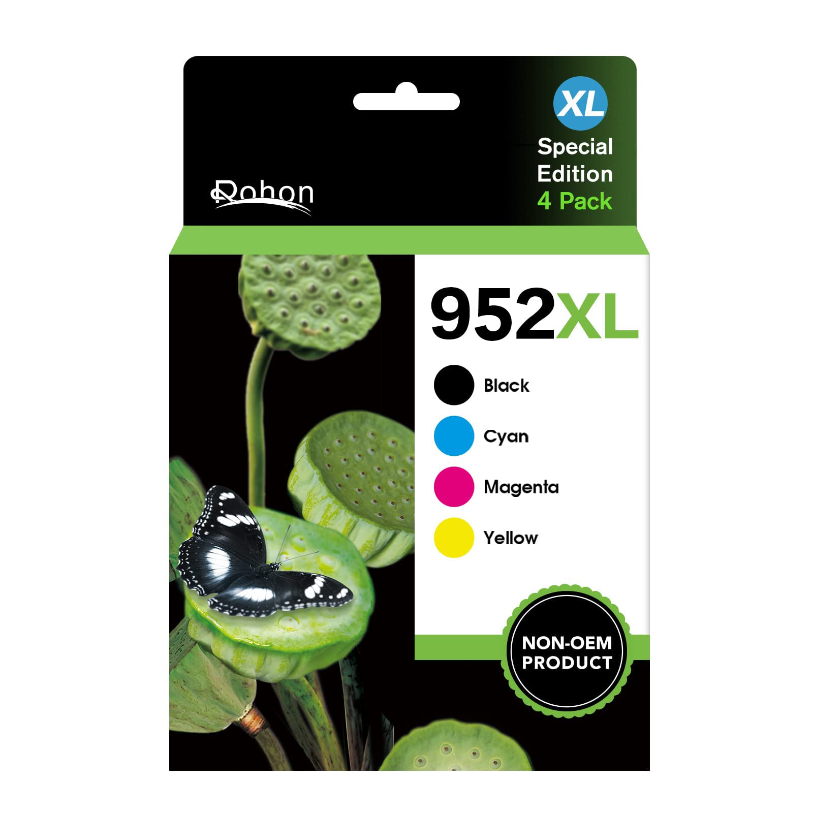 HP 952XL Ink Cartridge Combo Pack (4-Pack) - Compatible with OfficeJet Pro 8710/8720/7720/7740/8210/8702/8715/8725/8730/8740 Printers - Black, Cyan, Magenta, Yellow - High Yield Replacement Ink for Home & Office Printing