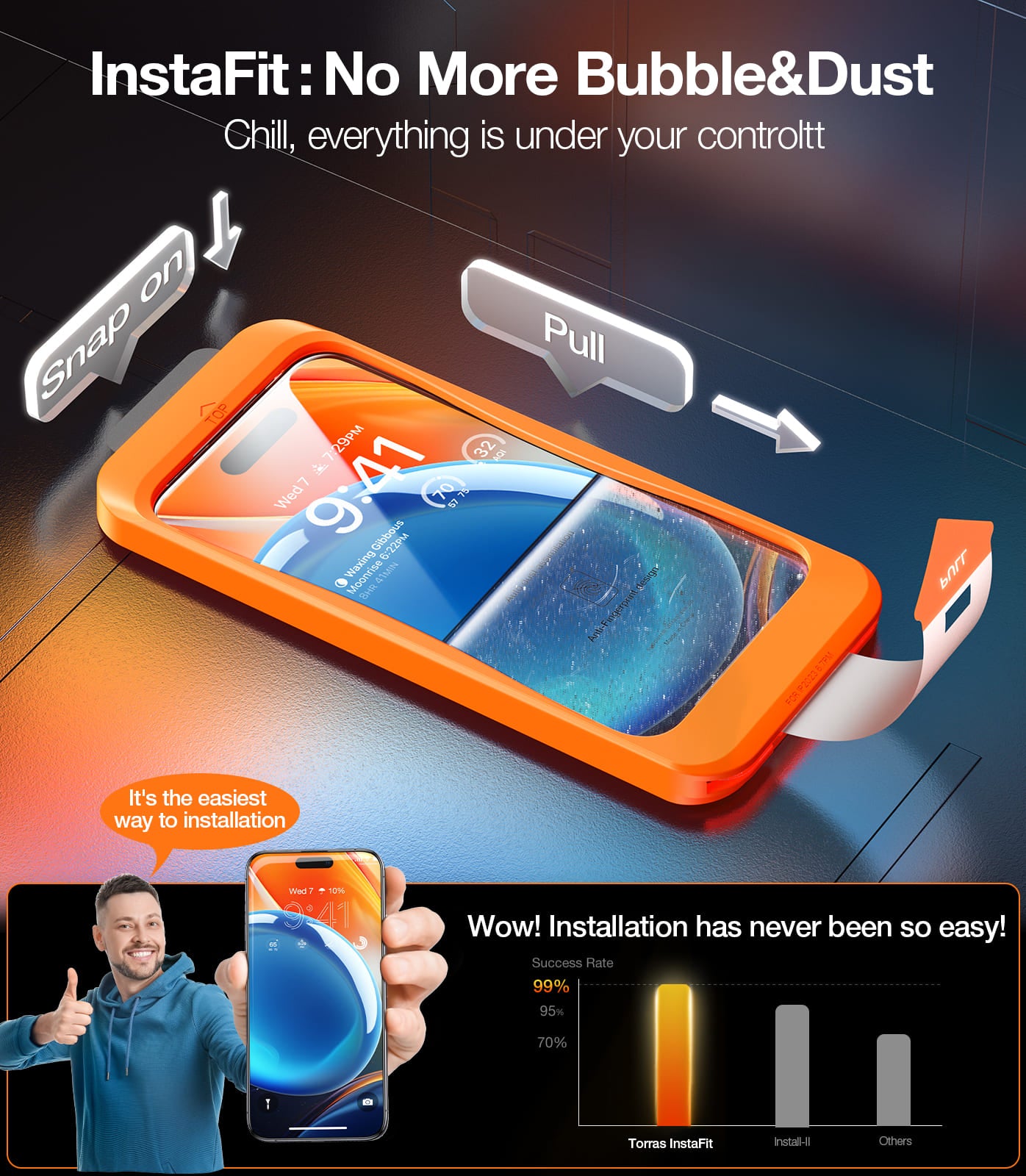 Tempered Glass Screen Protector for iPhone 15 Plus - 9H Hardness, HD Clear, Anti-Scratch & Bubble-Free - Perfect for Work, Travel & Everyday Protection