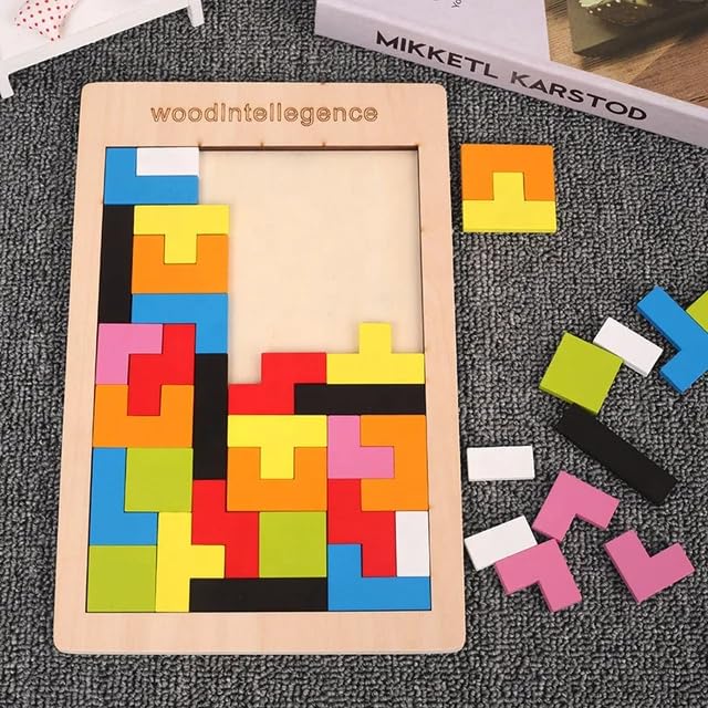 Best Wooden Russian Blocks Puzzle - Educational Mind Game for Kids | Perfect Birthday Return Gifts | Fun Learning Toy for Classroom & Home Play