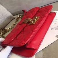 Dior Lambskin DiorAddict Flap Bag in Red - Luxury Leather Crossbody Purse for Women, Perfect for Date Night & Evening Events