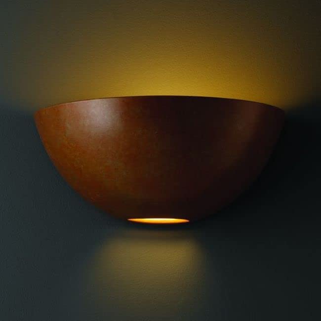 Justice Design CER-1325-BIS Large Metro Sconce Wall Light - No Diffuser, Bisque Finish (Unfinished), Standard Lamping - Perfect for Living Room, Bedroom, or Hallway Lighting