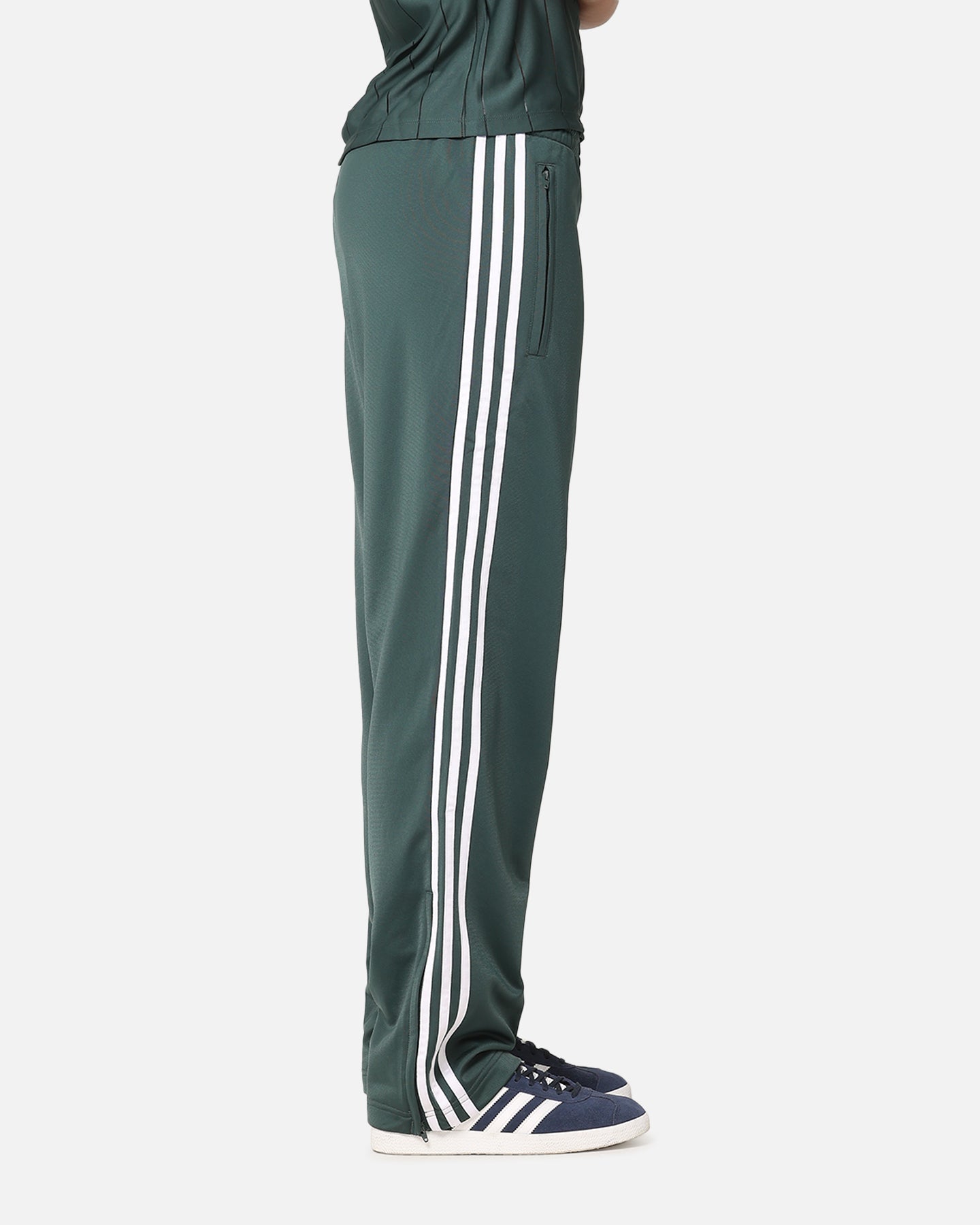 Adidas Firebird Track Pants for Men & Women - Mineral Green Retro Joggers for Running, Gym & Casual Wear