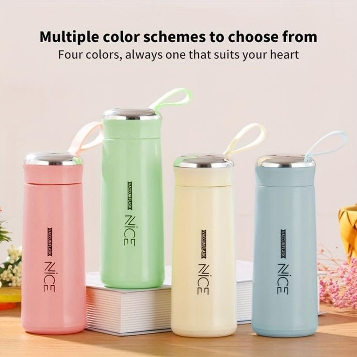 Hofex 450ml Insulated Glass Juice Bottle with Leak-Proof Lid - Wide Mouth & Easy Open Design - Inner Glass Outer Plastic for Temperature Retention - Perfect for Smoothies, Cold Brew & On-the-Go Hydration