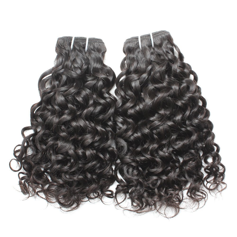 6A Grade Brazilian Virgin Hair Bundles - 3 Pack Water Wave Human Hair Weave (14