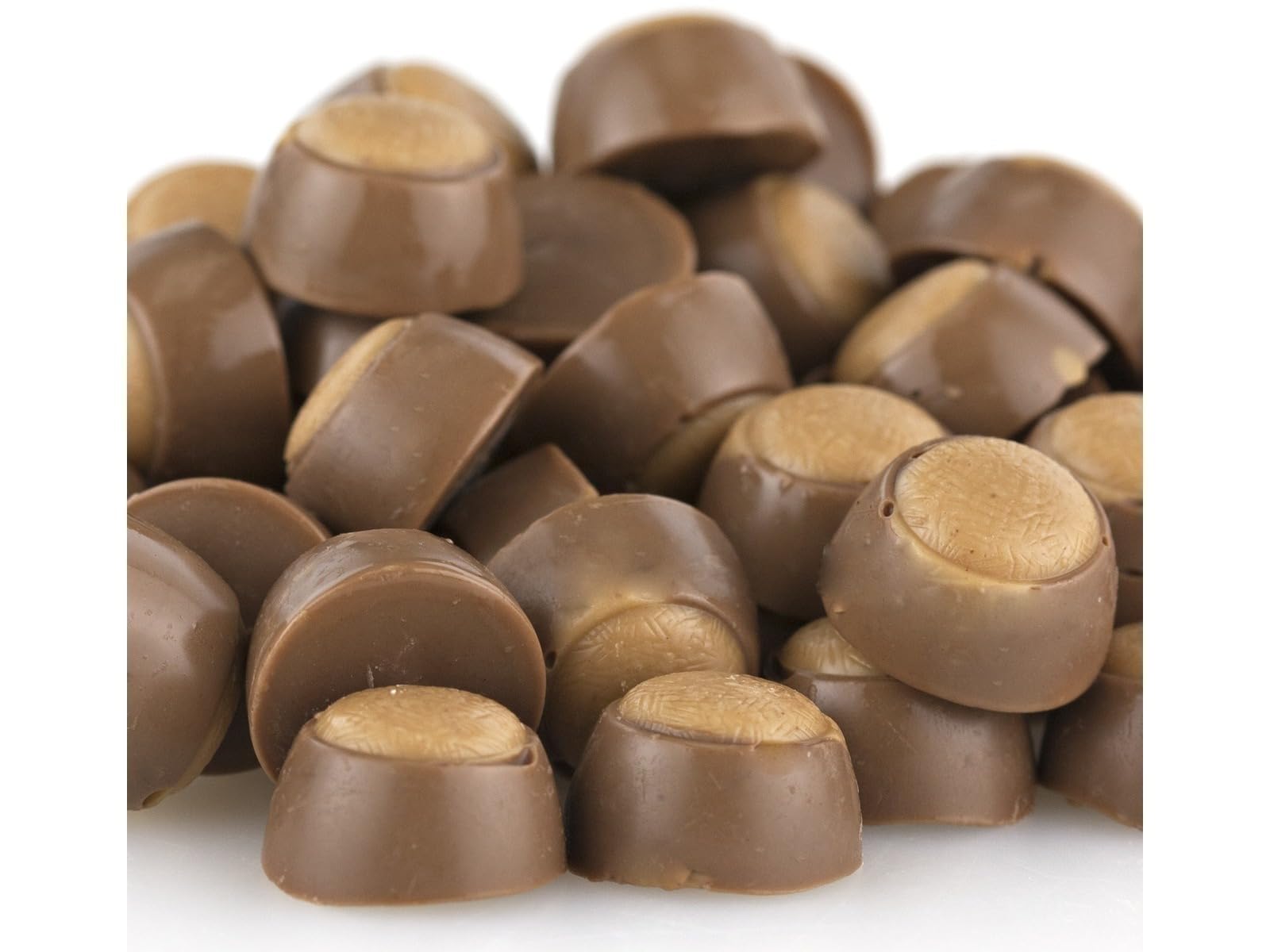 Beulah's Mini Milk Chocolate Peanut Butter Buckeyes - 1 Pound (100 Pieces) - Delicious Ohio Candy for Parties, Gifts & Holiday Treats