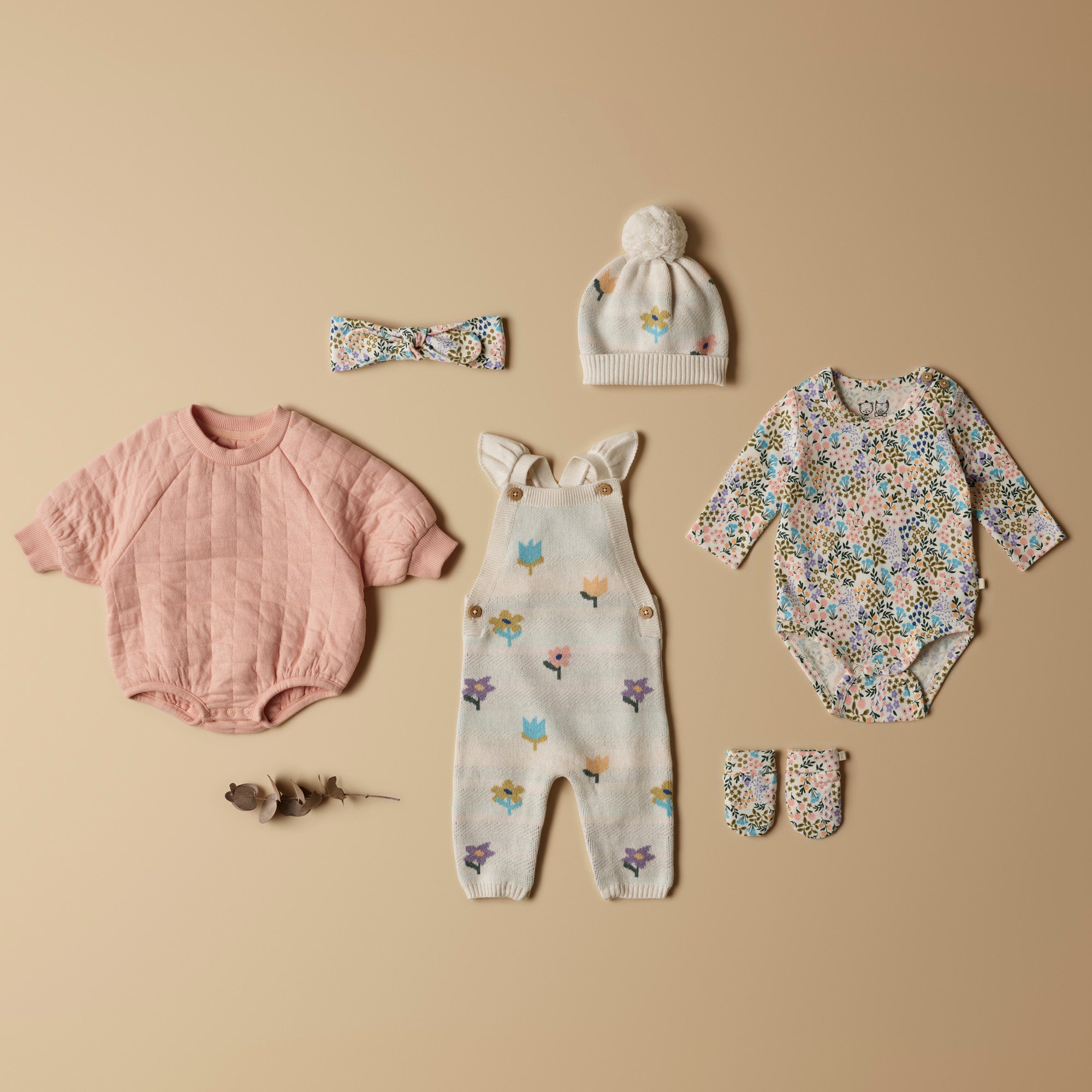 Pretty Pink Organic Quilted Bodysuit for Women - Soft Cotton Baby Bodysuit for Newborns & Infants - Perfect for Baby Showers, Photo Shoots & Everyday Wear