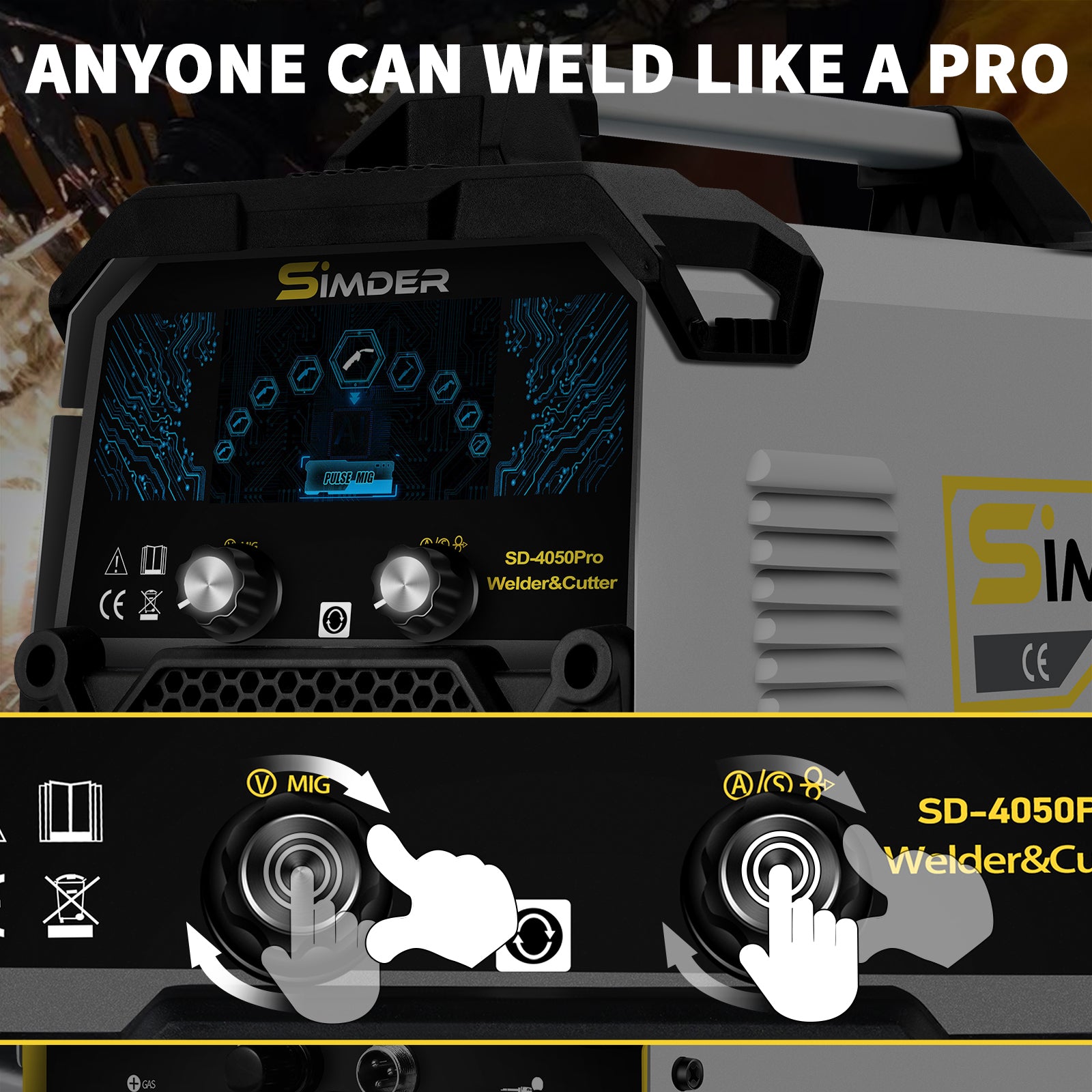Upgraded SD 4050Pro (2024) 10-in-1 Aluminum Welder and Cutter Kit - Professional Metal Welding & Cutting Tool for DIY, Home Repair, and Industrial Use