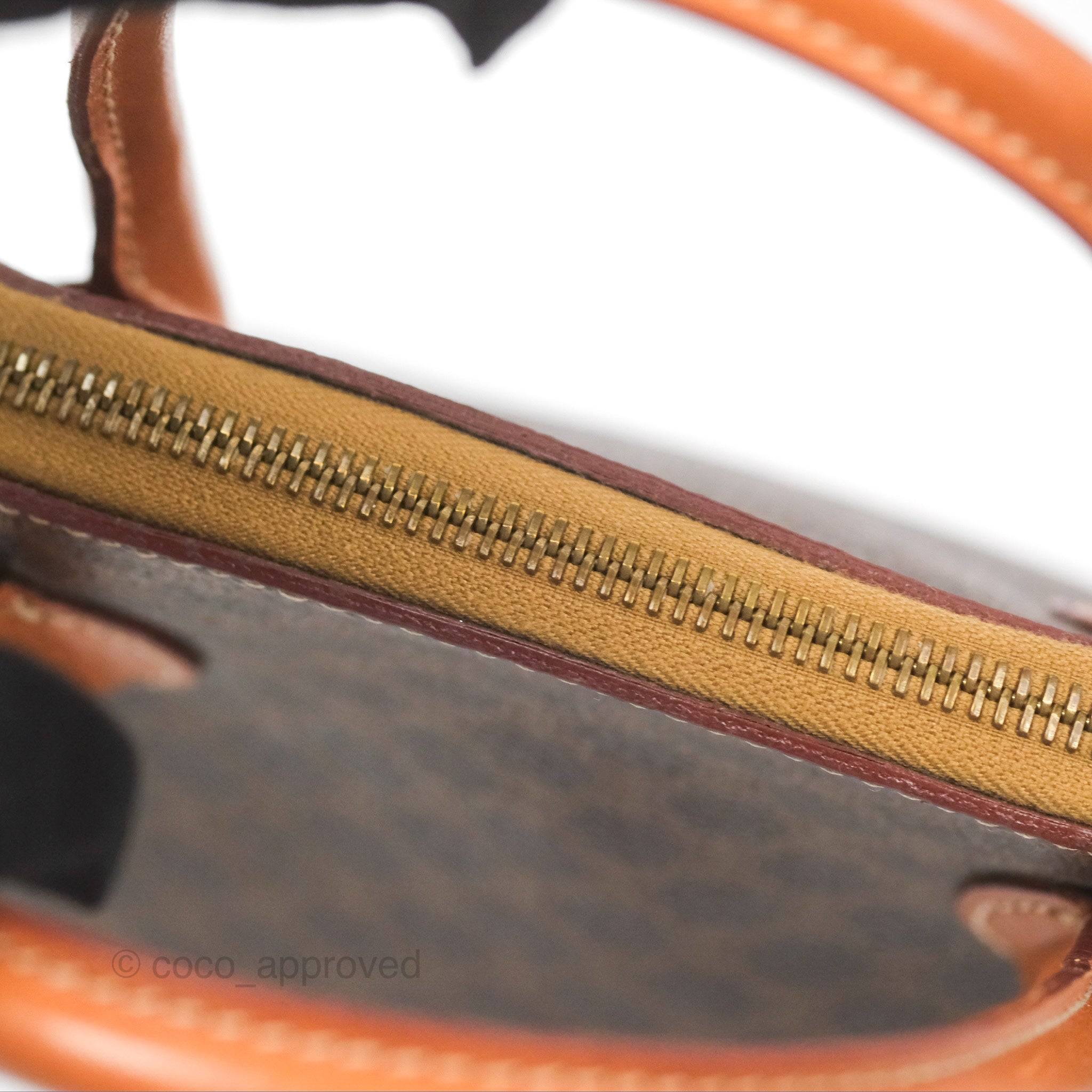 Vintage Celine Macadam Top Handle Handbag in Tan Brown - Perfect for Work, Travel & Everyday Elegance