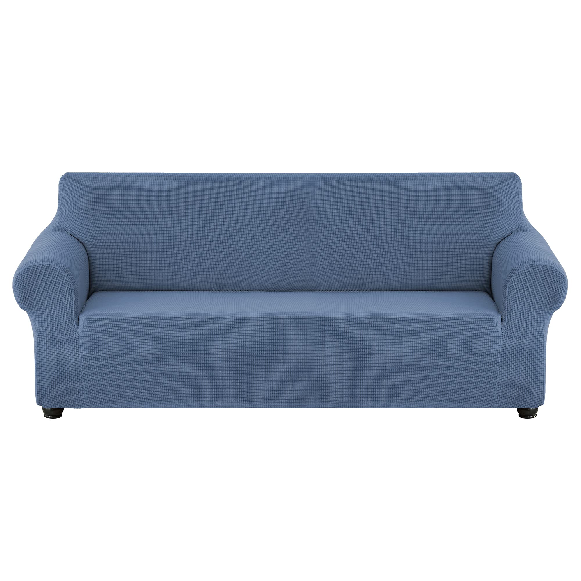 Stretch Sofa Slipcover - Waterproof Couch Cover, Soft Furniture Protector with Elastic Bottom for Kids & Pets - XL Size in Gray Blue - Perfect for Living Room, Family Room & Pet-Friendly Homes