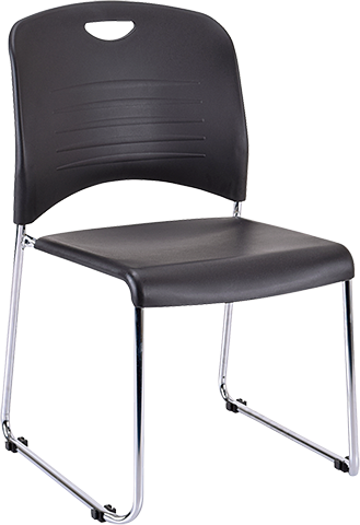 Eurotech AIRE S5000 Plastic Stackable Chairs - Set of 4 - Durable & Lightweight Stacking Chairs for Office, Classroom, Conference Room, and Event Seating
