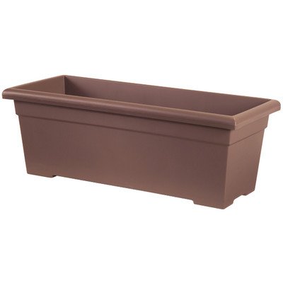 Rectangular Rail Planter Set of 5 - Chocolate Brown - Perfect for Balcony, Deck, or Garden Flower Boxes