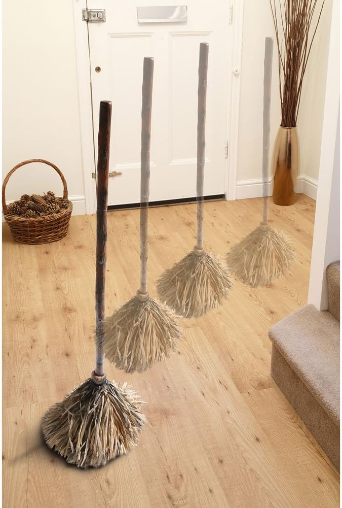 47-Inch Haunted Dancing Broom - Animated Halloween Prop for Spooky Decorations | Perfect for Haunted Houses, Halloween Parties & Outdoor Decor