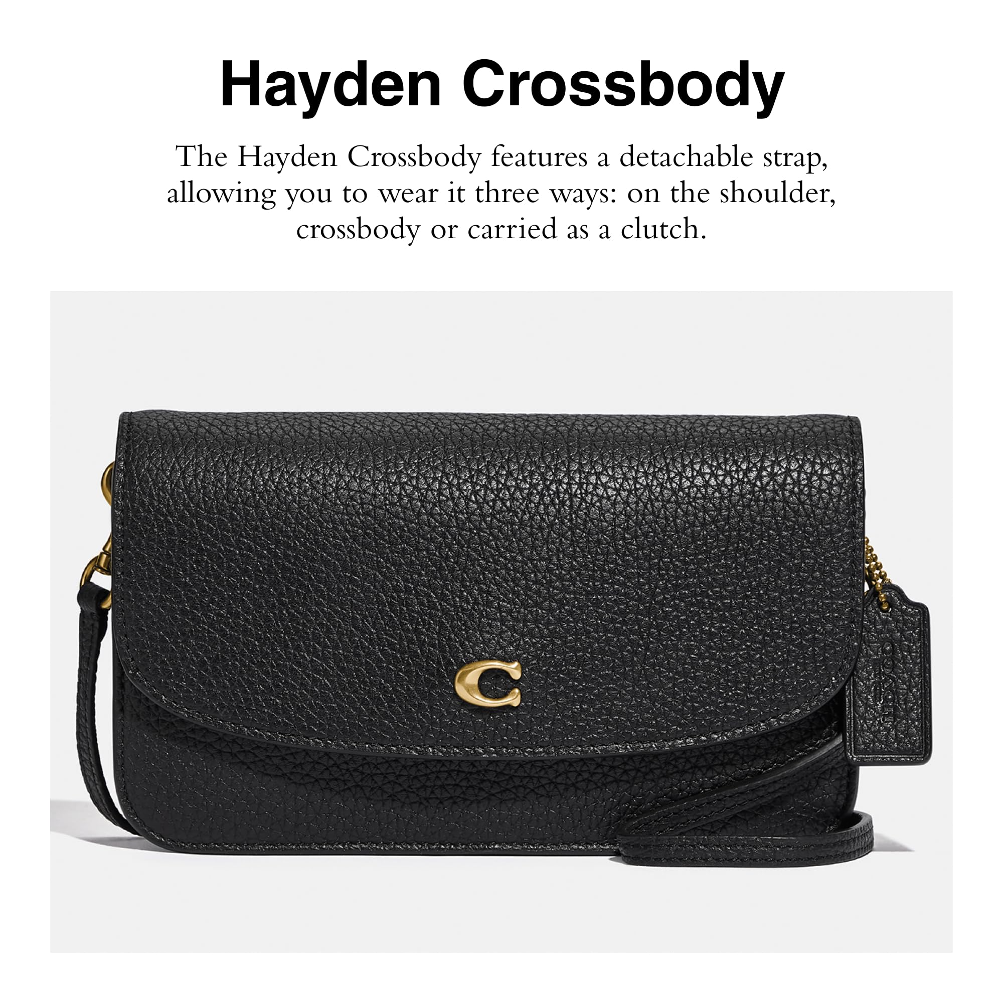 Coach Women's Polished Pebble Leather Hayden Crossbody Bag - Stylish Shoulder Purse for Everyday Use, Work & Date Night