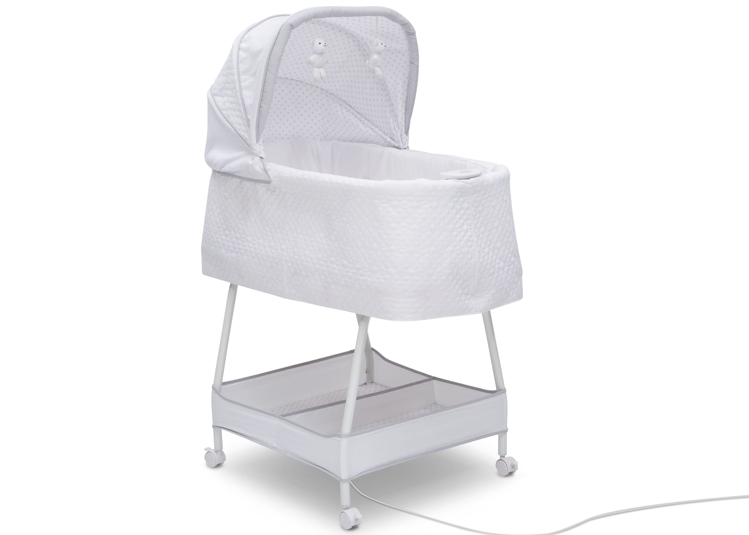 Silent Auto Gliding Elite Bassinet for Newborns - Ultra Quiet Baby Crib with Smooth Motion Technology | Perfect for Nursery, Bedroom & Travel