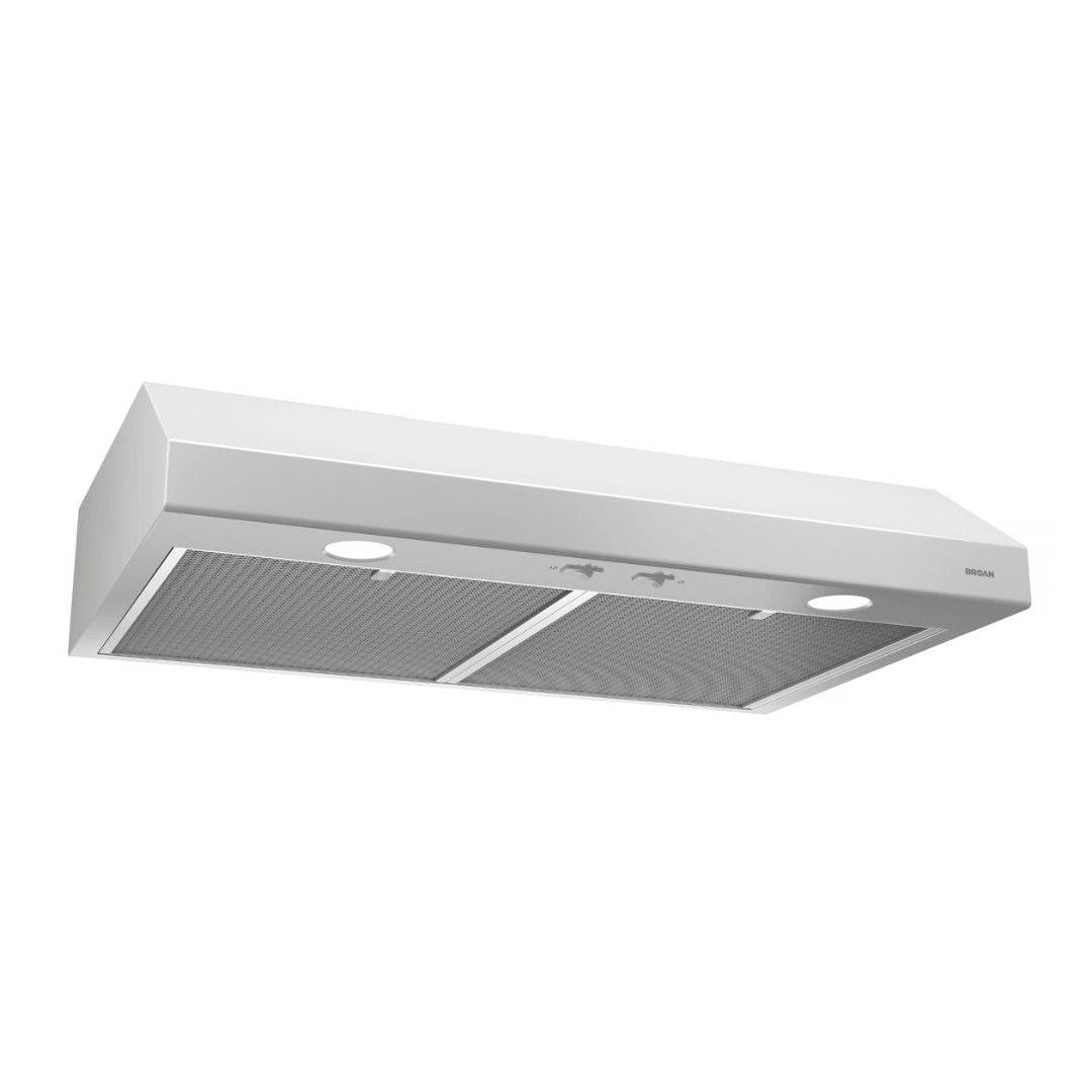 Broan 30-Inch Glacier BCSD1 Series Under Cabinet Range Hood - Stainless Steel & Color Options (BCSD130) for Kitchen Ventilation & Smoke Removal