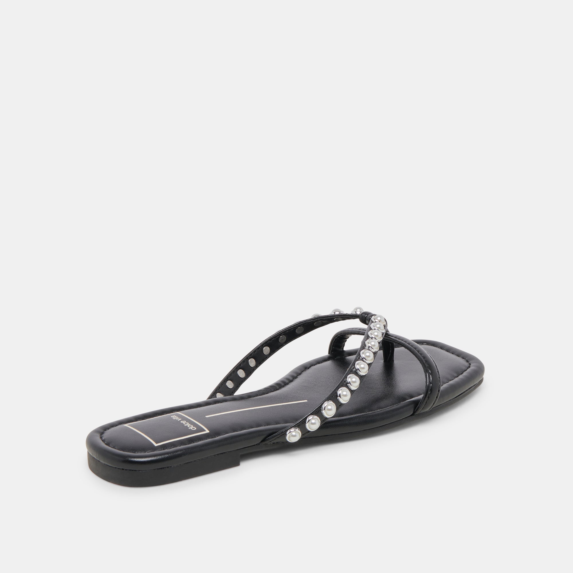 LUCCA PEARL SANDALS - Women's Black Pearl Embellished Summer Sandals for Beach, Wedding & Vacation | Comfortable & Stylish Footwear