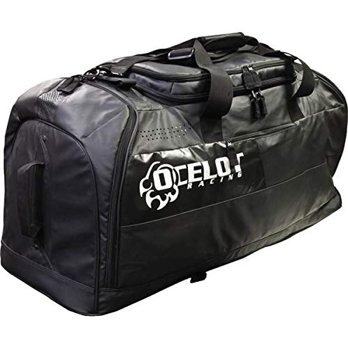 Ocelot Pro Gear Duffle Bag - Heavy Duty Travel Duffel for Camping, Gym & Motorcycle | Water-Resistant Black Duffle for Men & Women | Perfect for Weekend Getaways, Workouts & Adventure Travel