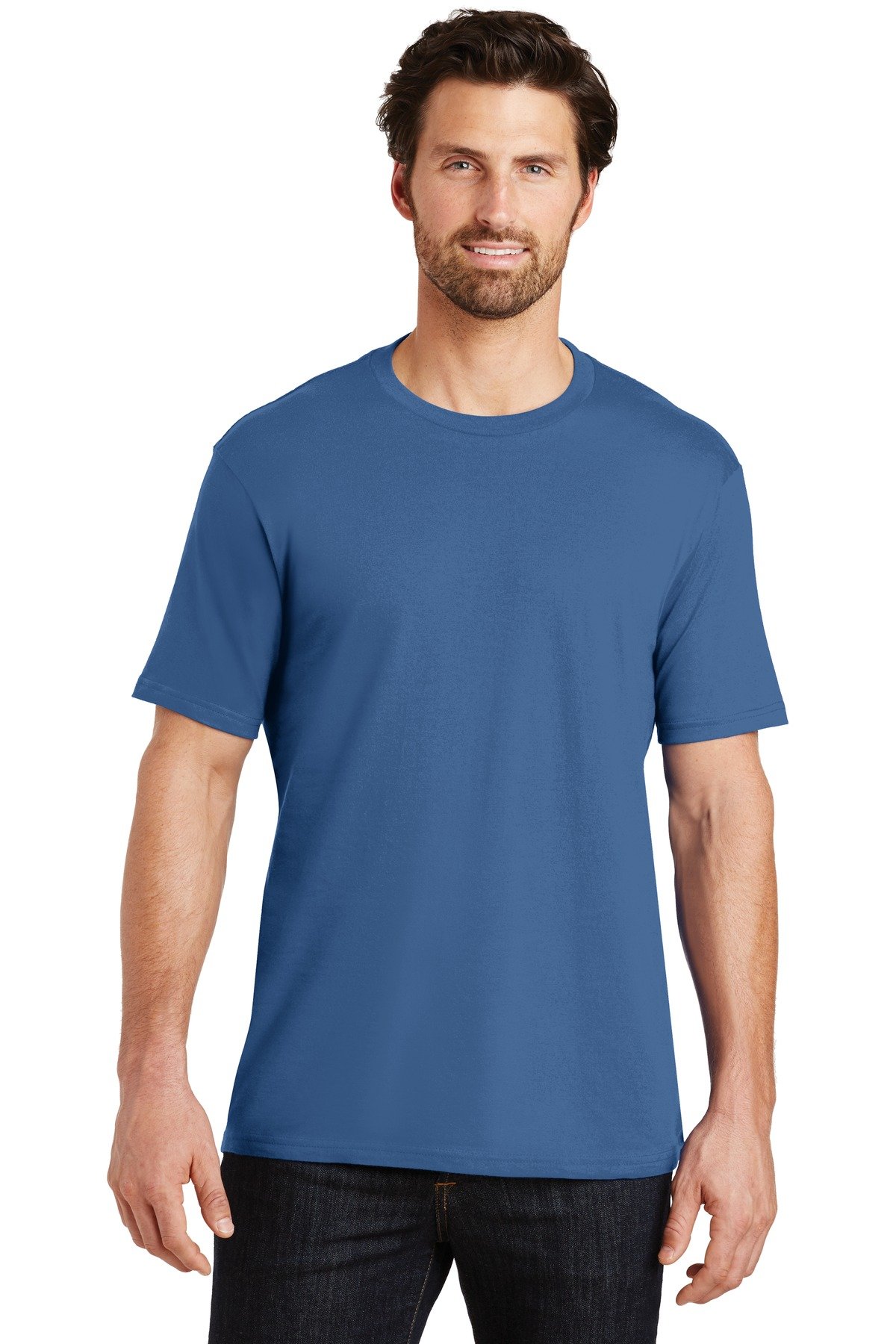 District Made Men's Perfect Weight Crew Tee DT104 - Soft Comfortable Cotton Blend T-Shirt for Casual Wear, Gym & Everyday Outfits